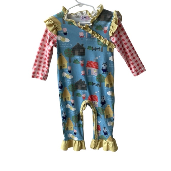 PETE + LUCY THREE LITTLE PIGS LITTLE GIRLS ROMPER SIZE 18-24 MONTHS - Picture 1 of 6